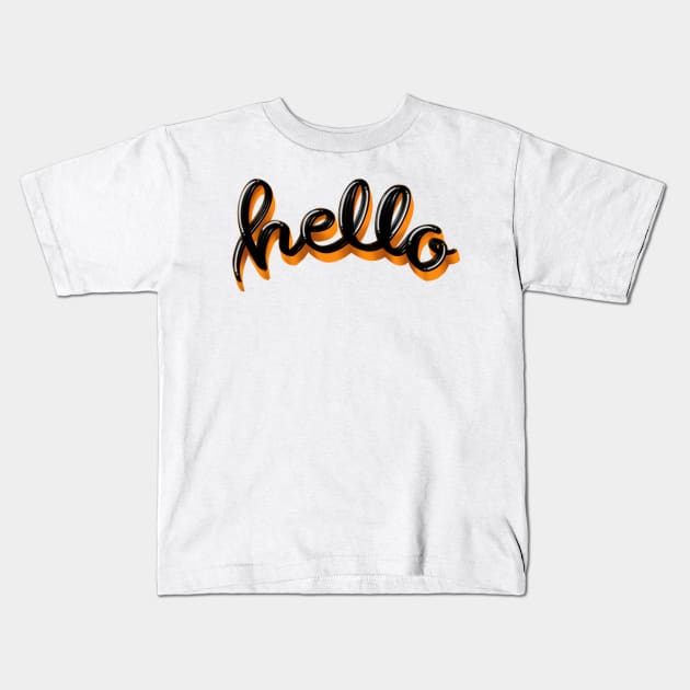 Hello Kids T-Shirt by DoodleJob